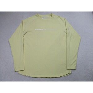Alphalete Shirt Mens Large Yellow Long Sleeve Performance Fit Athletic‎ Gym
